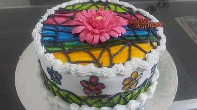 Stained Glass Painted Cake - Cake by JudeCreations