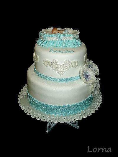 Christening cake - Tobias - Cake by Lorna