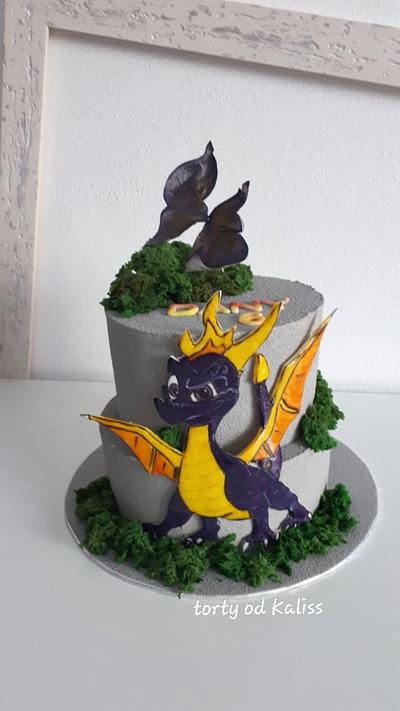 Birthday Spyro dragon - Cake by Kaliss
