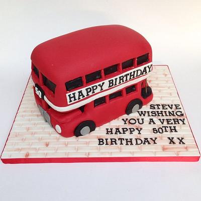 London Bus Cake - Cake by Claire Lawrence