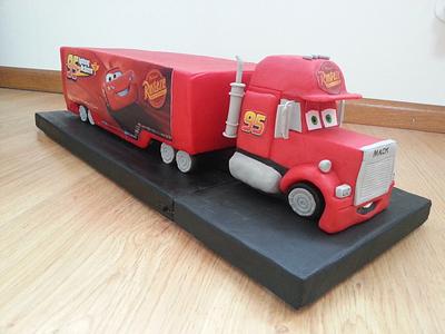 Mack truck from Cars - Cake by Claudia Kapers Capri Cakes