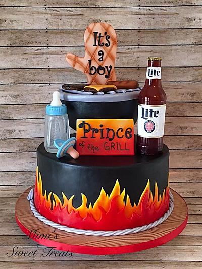 Beer and BBQ Baby Shower Cake - Cake by MimisSweetTreats