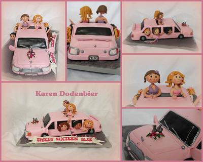 Pink Limousine for Sweet 16! - Cake by Karen Dodenbier