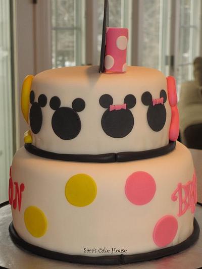 Minnie/Mickey Cake - Cake by Sara's Cake House