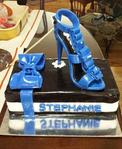 Shoe box & High Heel Cake - Cake by Stephanie