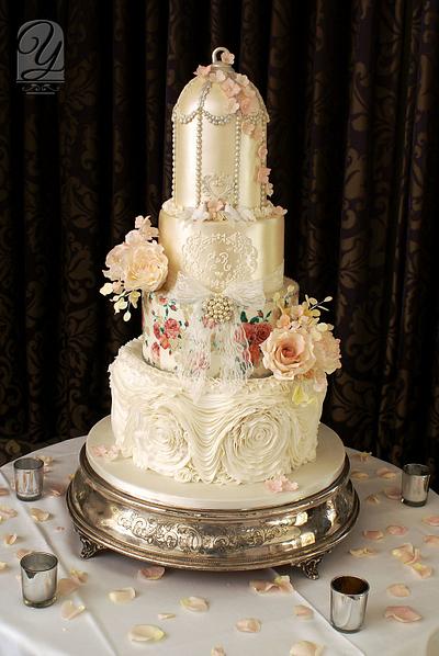 White Birdcage Wedding Cake - Cake by UNIQUE CAKES, by Yevnig