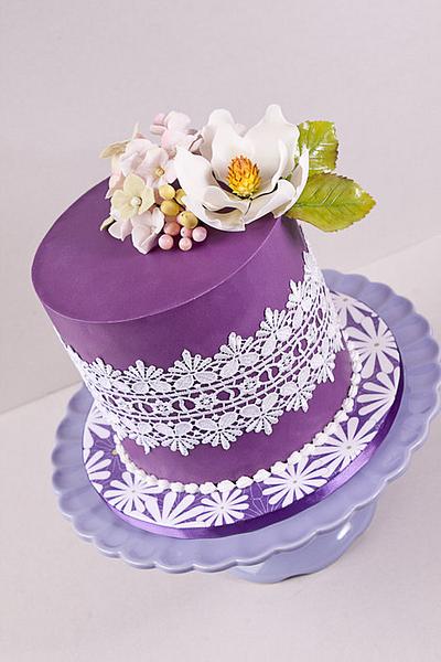 Purple & Magnolia - Cake by tortacouture