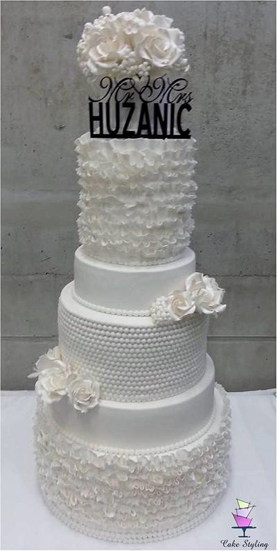 Ruffles and Pearls Cake - Cake by Cake Styling