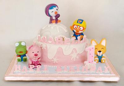 pink pororo - Cake by Julie Manundo 