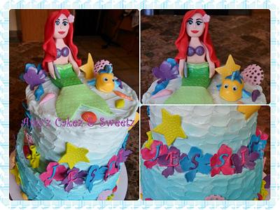 The Little Mermaid - Cake by Amy'z Cakez & Sweetz
