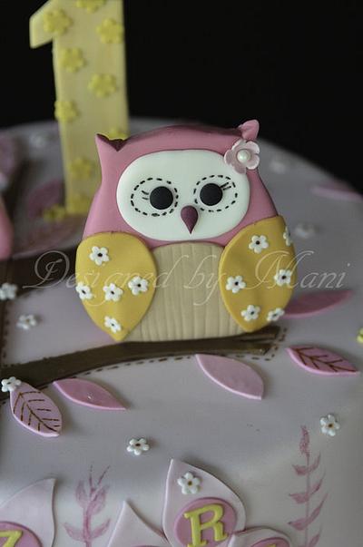 owls 1st birthday - Cake by designed by mani