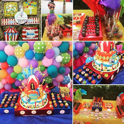 CIRCUS CIRCUS CAKE AND DESSERT TABLE - Cake by Pastelesymás Isa