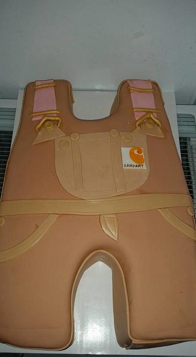 carhart overalls baby shower - Cake by Julia Dixon