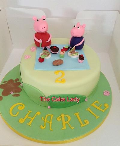 Peppa pig cake - Cake by Louise Hayes