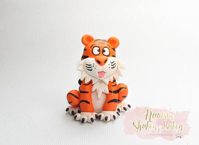 Handmade tiger topper - Cake by Naomi's Shaken & Baken