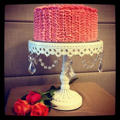 Pink ruffle cake - Cake by cjsweettreats
