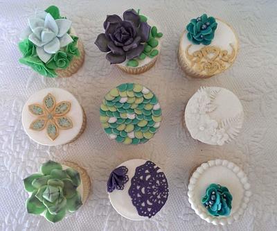 Succulent cupcakes - Cake by Pamela Jane