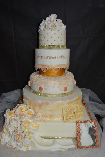 Golden wedding anniversary of my parents - Cake by lupi67