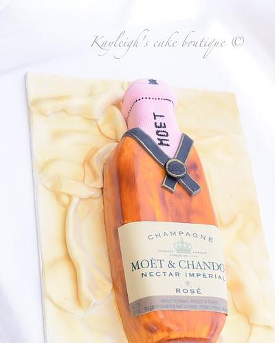 Champagne bottle cake  - Cake by Kayleigh's cake boutique 