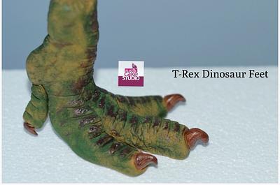 T-rex Dinosaur Feet - Cake by Rustik Cake Studio
