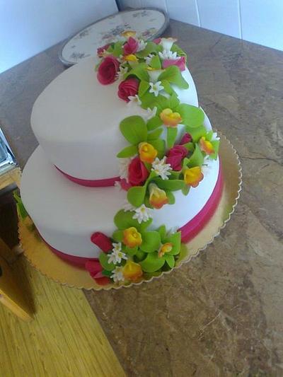 Rose and orchid - Cake by Marta