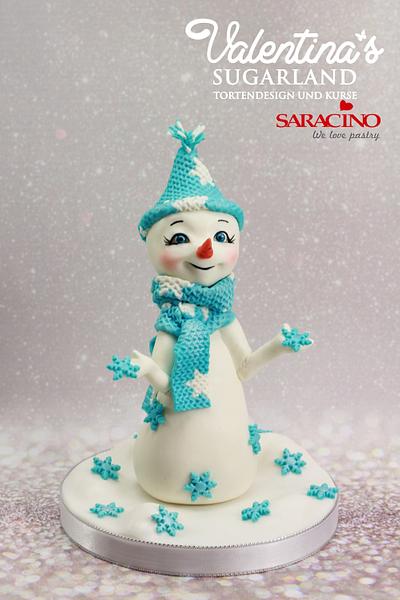 Cute Snowman - Cake by Valentina's Sugarland