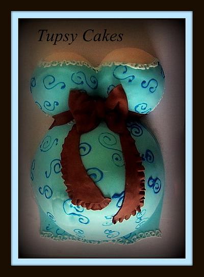 baby in a belly cake  - Cake by tupsy cakes