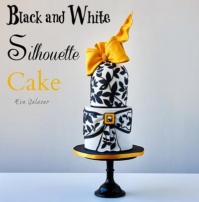 Black and White Silhoutte Cake - Cake by Eva Salazar 