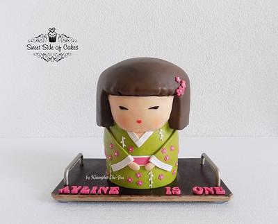 Kimmidoll (Kokeshi Doll) for Ayline - Cake by Sweet Side of Cakes by Khamphet 