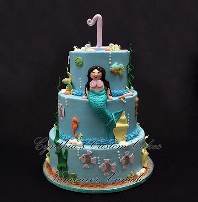 Cute Mermaid ... - Cake by Cynthia Jones