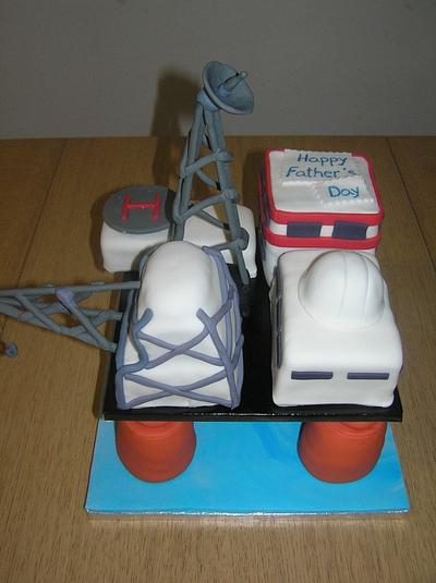 Oil Rig - Cake by Barbora Cakes