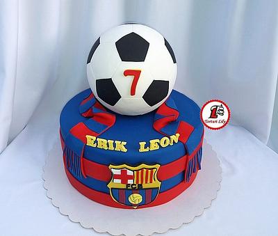 FC Barcelona Soccer Cake  - Cake by Lacrimioara Lily