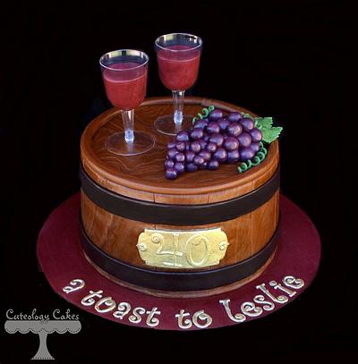 Wine Barrel Cake  - Cake by Cuteology Cakes 