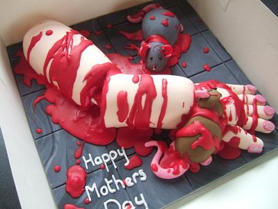 Mother's Day Horror Cake! - Cake by chocofluff