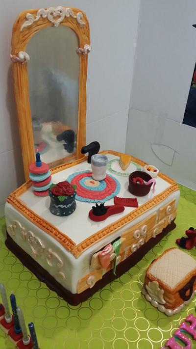A Dresser cake for a girl who loves dressing up and her milk and cheese - Cake by CAKE RAGA