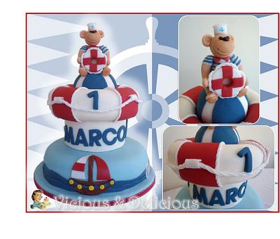 Sailor 1st birthday - Cake by Sara Solimes Party solutions