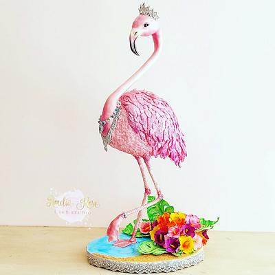 Margo the mingo (Standing Flamingo Cake) - Cake by Amelia Rose Cake Studio