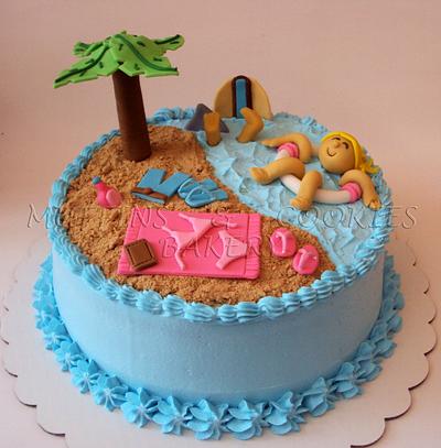 Beach Time - Cake by Muffins & Cookies Bakery