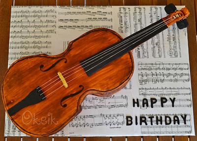 Violin Cake - Cake by Okeik