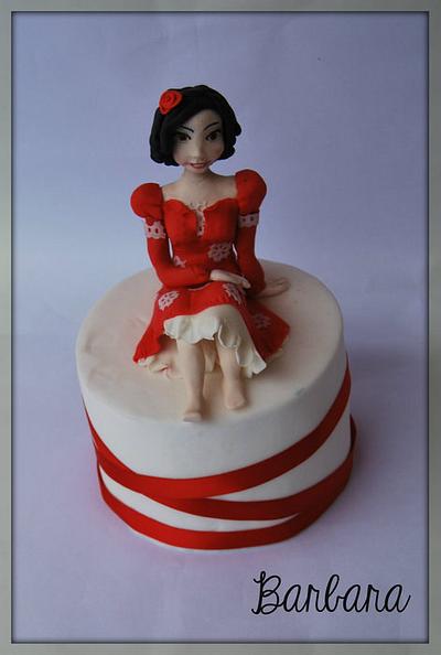 Woman in red ^__^ - Cake by Barbara Casula