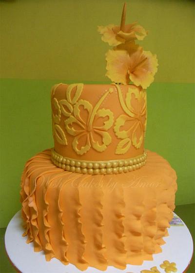 Hawaiian Themed Cake - Cake by amor