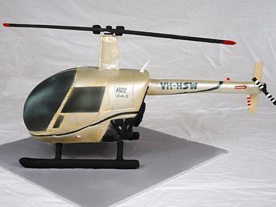 3D Sculpted Helicopter - Cake by Kristy How