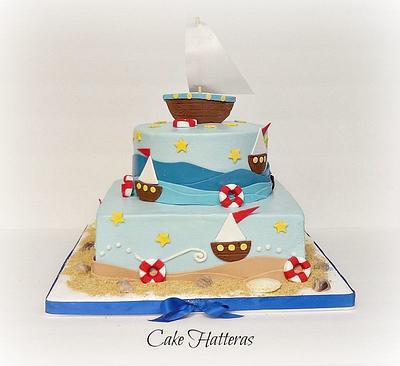 A Nautical Baby Shower Cake - Cake by Donna Tokazowski- Cake Hatteras, Martinsburg WV