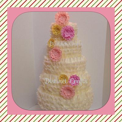 Five Tier Ruffle Wedding Cake - Cake by Distinctcrafts