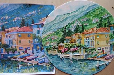 Lake Lugano sweet painting - Cake by Kate Plumcake