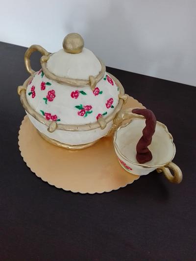 Vintage teapot cake - Cake by Passant87