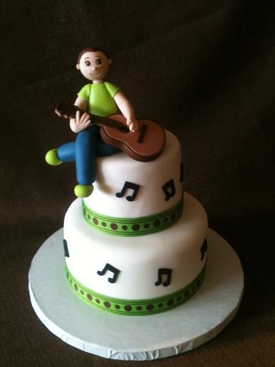 Uncle Jamie's 65th Birthday...Classical Guitar Player (lefty) - Cake by Diana