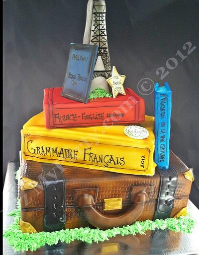 French Retirement Cake - Cake by It'z My Party Cakery