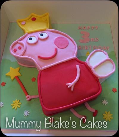 Princess Peppa shaped cake - Cake by Mummyblakescakes