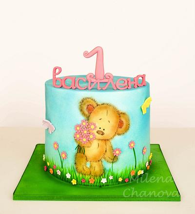 Hand Painted Bear Cake - Cake by MilenaChanova